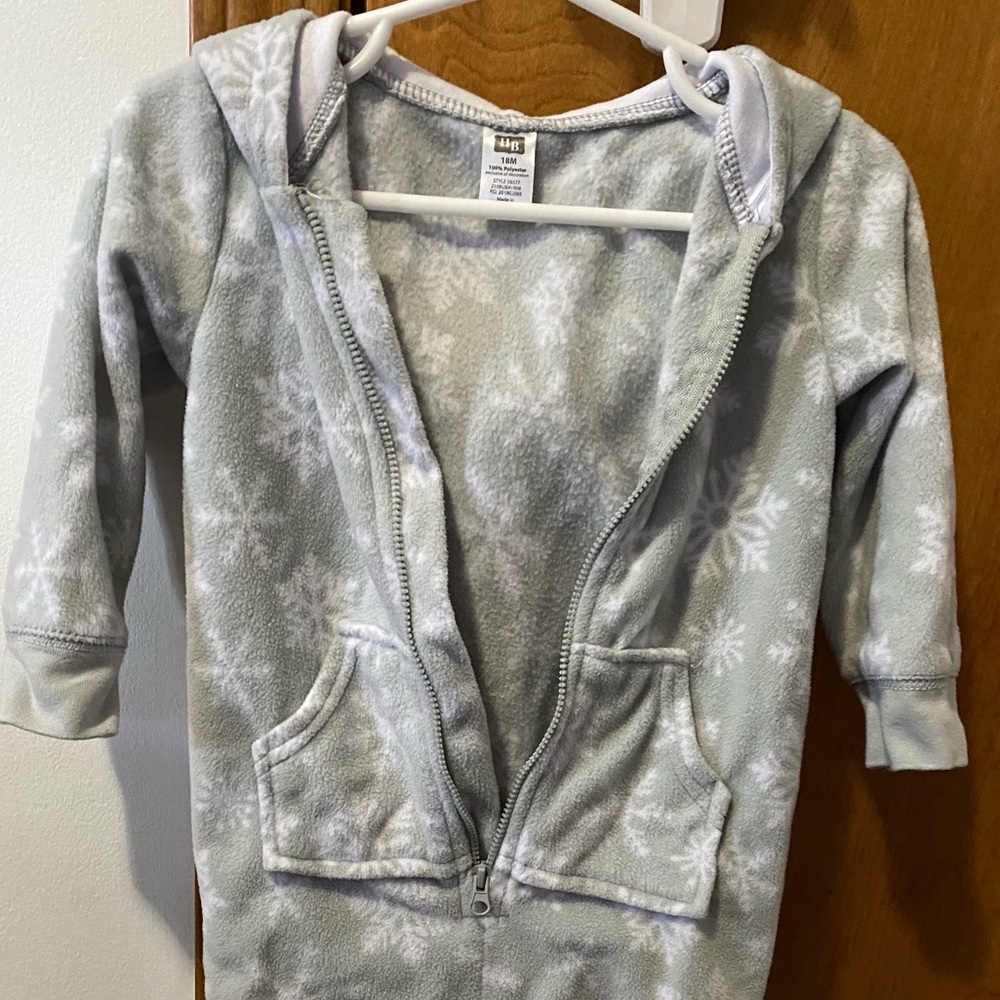 EUC Hudson Baby Fleece hooded Coverall